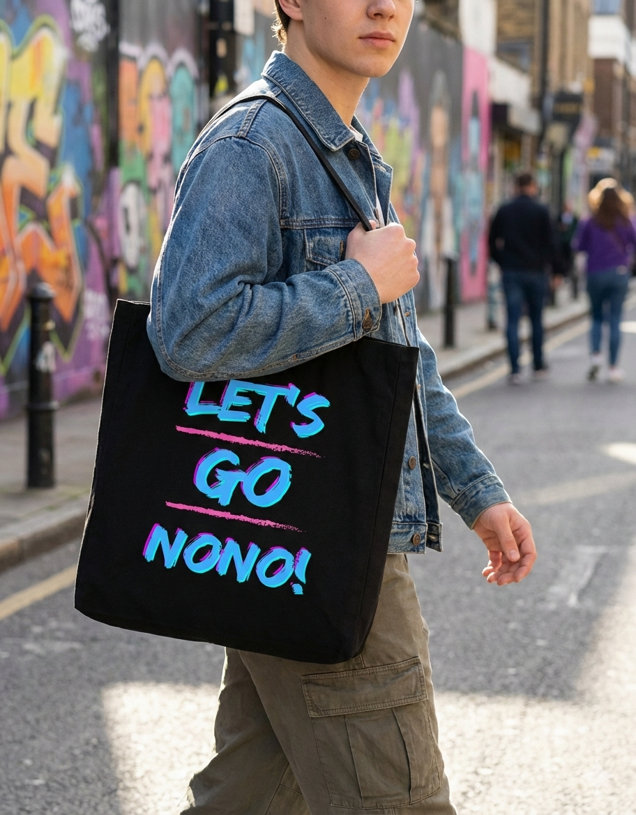 Let's Go Nono Cheer and Chant Recycled Canvas Bag