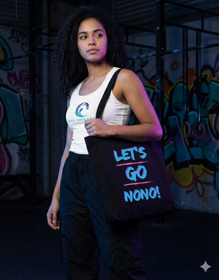 Let's Go Nono Cheer and Chant Recycled Canvas Bag