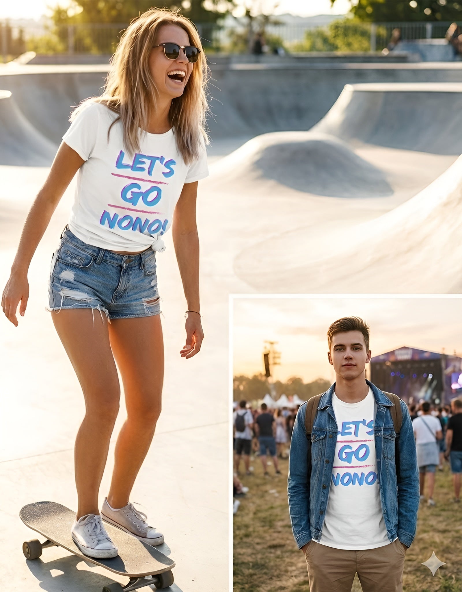Let's Go Nono Cheer and Chant Heavy Blend Tee