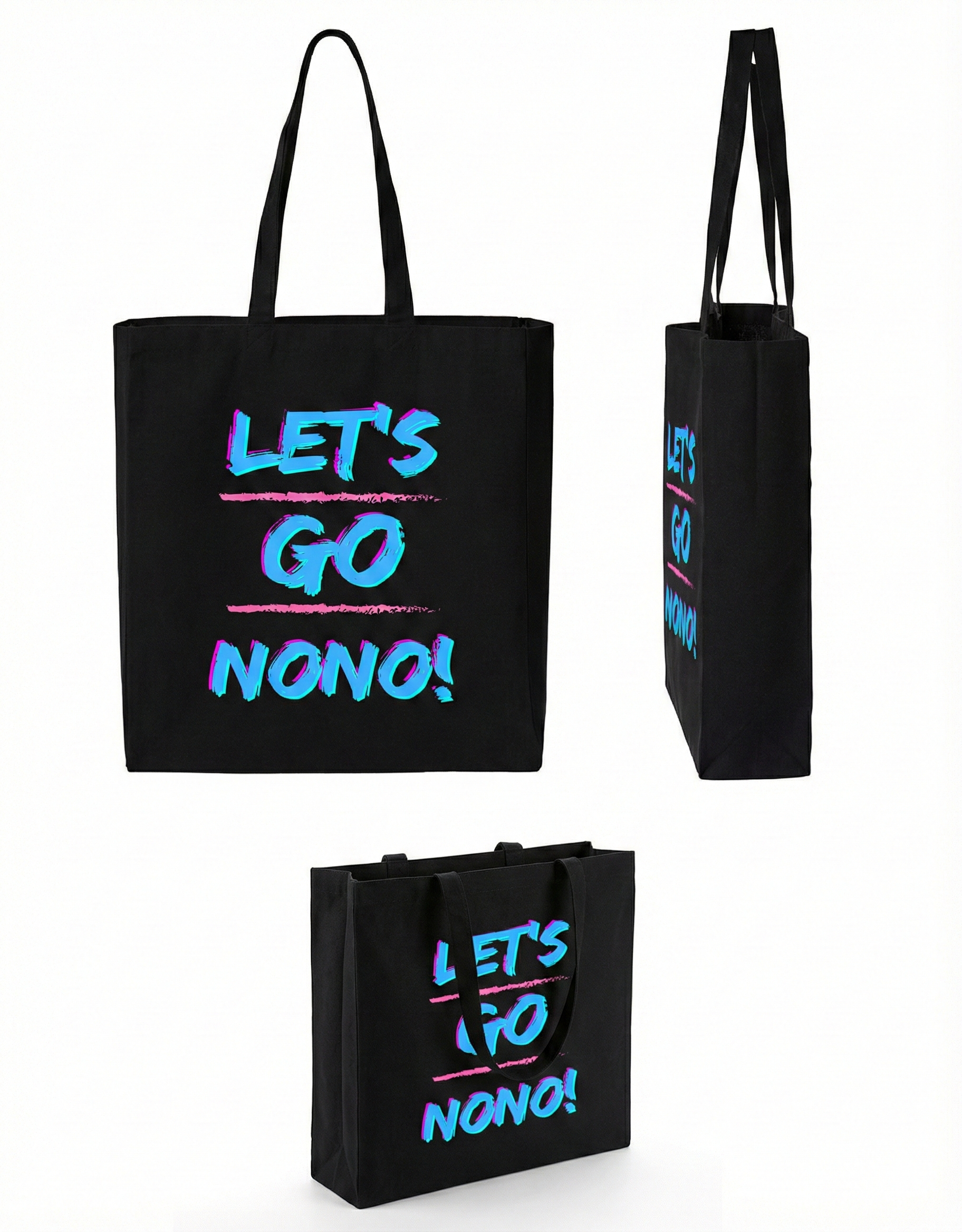 Let's Go Nono Cheer and Chant Recycled Canvas Bag