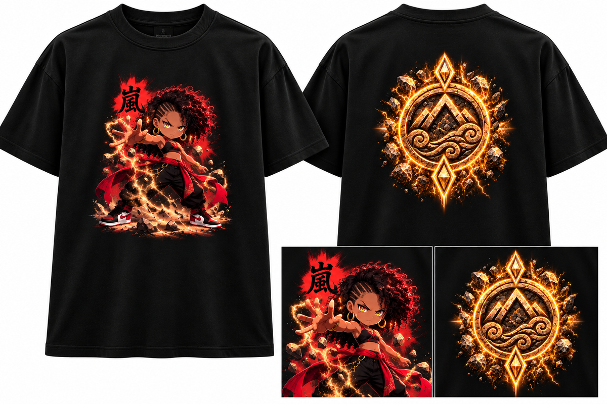 Arashi Earth Awakening Tee front and back