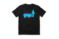 Flat lay t-shirt mockup with Meet Me @ The POP! design