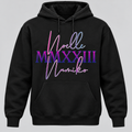 Black 2023 signature hoodie with full Noelle Namiko gradient artwork and MMXXIII