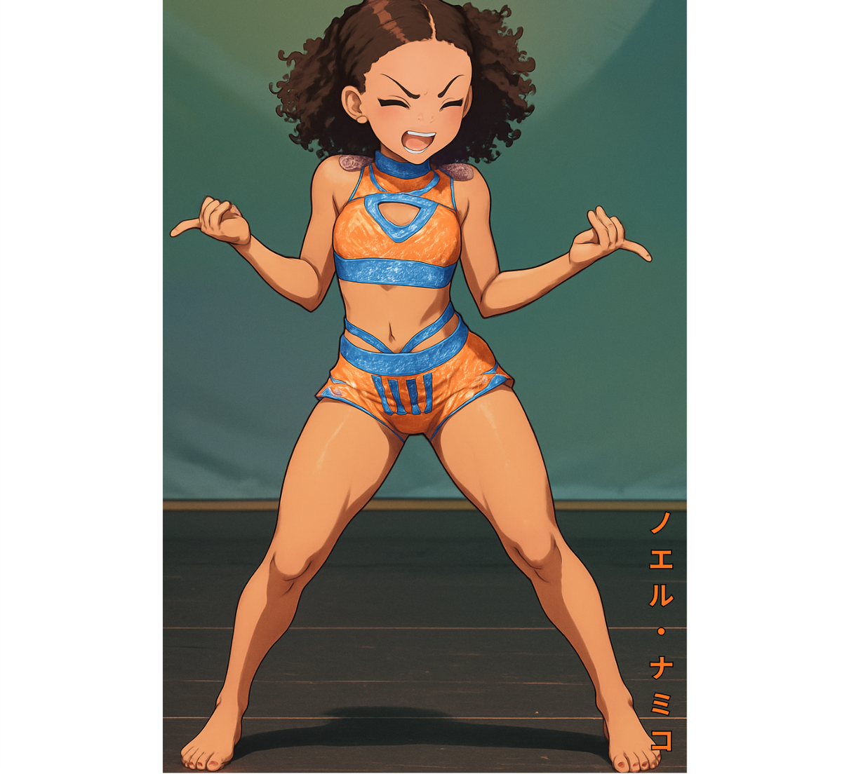 Step Up original artwork reference for black Tsunami anime tee