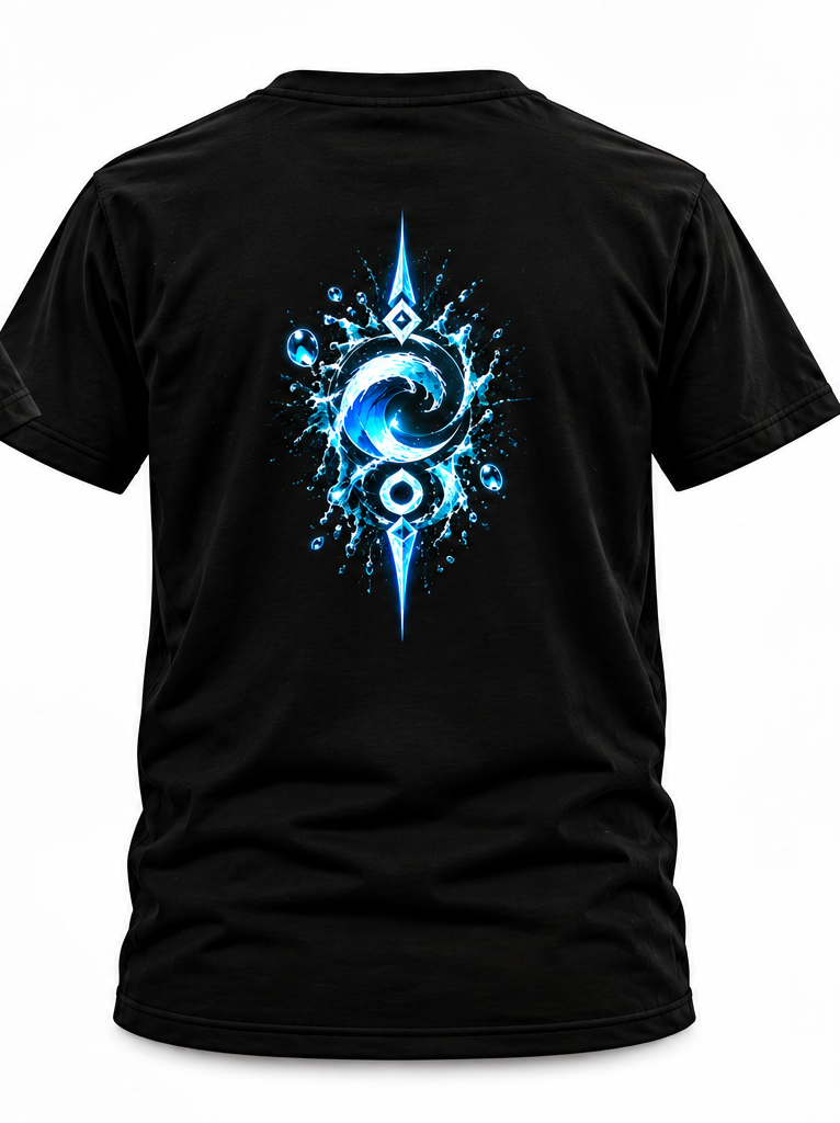 Water Hand Seal black tee back